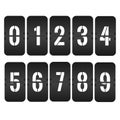 Countdown clock counter timer. Vector icon on white background. Collection of mechanical flip countdown numbers. Timer, scoreboard Royalty Free Stock Photo